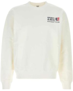 Sporty & Rich Logo Sweatshirt - White