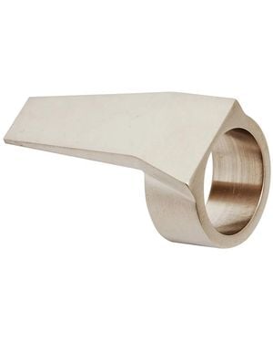 Rick Owens Brass Trunk Ring - Metallic
