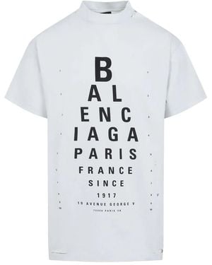 Balenciaga Optical Cotton T-Shirt - White