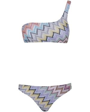 Missoni One-Shoulder Bikini - Multicolor