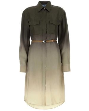Prada Twill Shirt Dress - Green