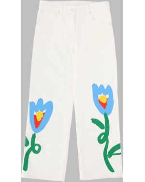 Stella McCartney Pantaloni Tessuto - White