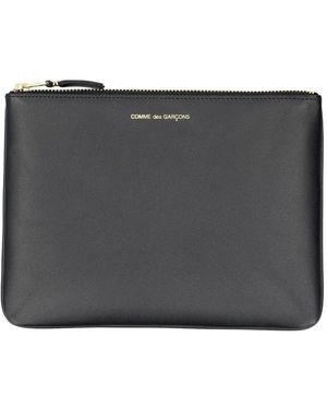 Comme des Garçons Wallet Leather Pouch - Gray