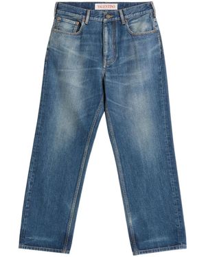 Valentino Washed Denim Jeans - Blue