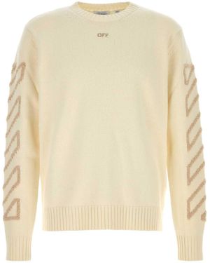 Off-White c/o Virgil Abloh Crew Neck Jumper - Natural