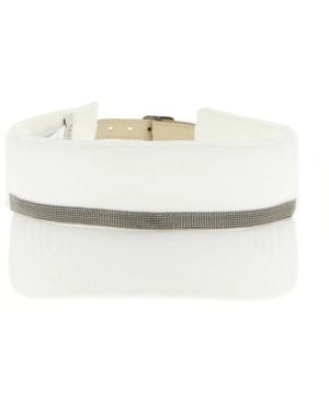 Brunello Cucinelli Monile Visor - White