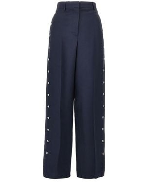 Stella McCartney Tailored Trousers With Press-Studs - Blue