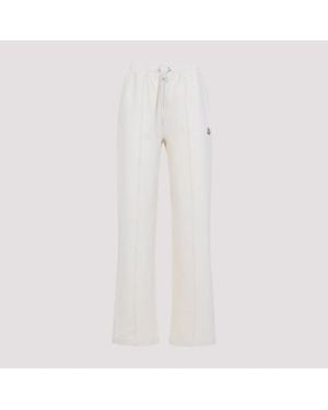 Moncler Natural Cotton Sweat Bottoms Pants - White