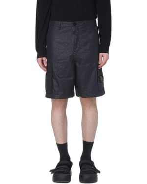 Stone Island Bermuda Shorts Pockets - Black