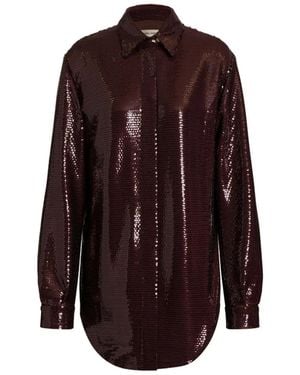 Alberta Ferretti Sequined Shirt - Purple
