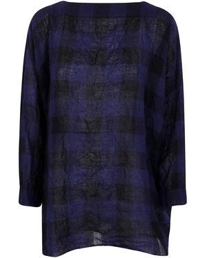 Daniela Gregis "Camicia Quadrato" 5 Cm Checked Shirt - Blue