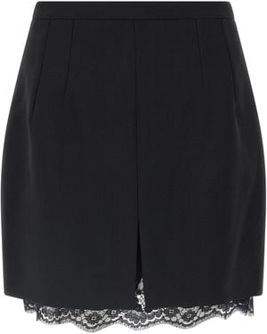 Dolce & Gabbana Dolce&Gabbana Double Crêpe Wool Skirt - Black