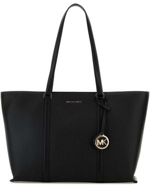 MICHAEL Michael Kors 30/32 Solid Pebble Emb Leather - Black