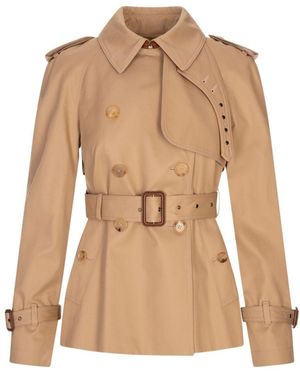 Chloé Short Trench Coat - Natural