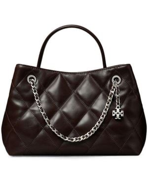 Tory Burch Fleming Small Leather Tote - Black