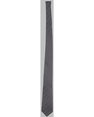 Saint Laurent Cravatta A Righe - Gray