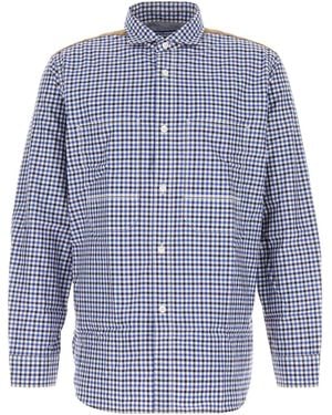 Junya Watanabe Embroidered Cotton Shirt - Blue