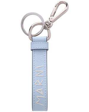 Marni Calf Leather Keychains - Blue