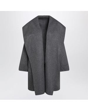 TOTEME Light Wool Hooded Coat - Grey