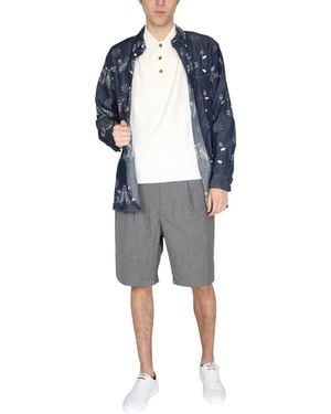Engineered Garments "Bird" Embroidery Shirt - Blue