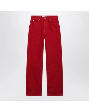 Ami Paris Ruby Cotton Twill Jeans - Red