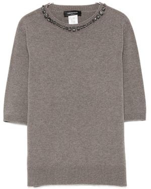 Fabiana Filippi Wool Crewneck Jumper - Grey