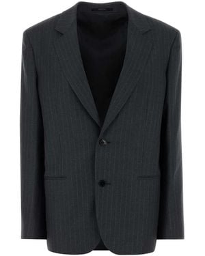 Gucci Embroidered Wool Blazer - Black