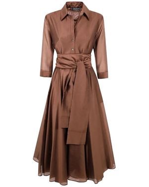 DR. HOPE Long Round Dress - Brown