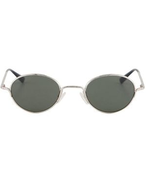 McQueen Round Metal Frame Sunglasses - Metallic