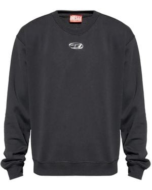 DIESEL Cotton Oval D Sweatshirt - Blue