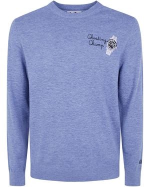 MC2 Saint Barth "Heron Light Embry" Crew Neck Light Jumper - Blue