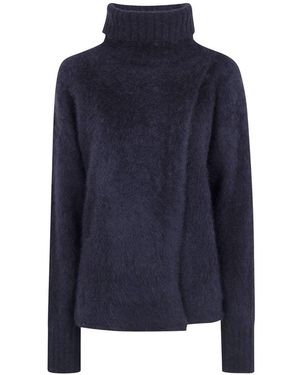 Uma Wang Wool Turtle-Neck Sweater - Blue