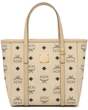 MCM Logo Bag - Natural