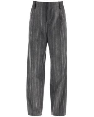 Versace Printed Wool Pant - Gray