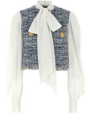 Balmain Tweed Shirt - Blue