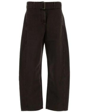 Magda Butrym Chocolate Denim Jeans - Black