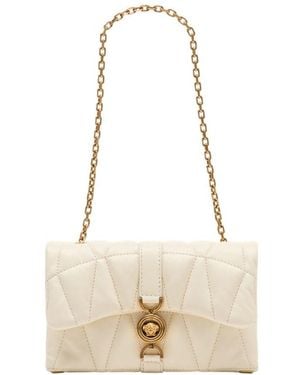 Versace Mini Tote Fabric Calf Leather - Natural