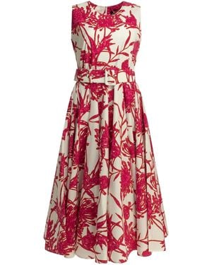 Samantha Sung Cotton Spandex Dress - Red