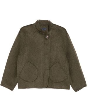 Soeur Wool Nylon Coat - Green