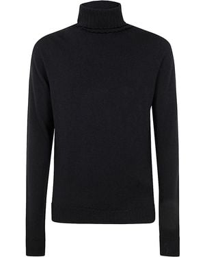 MD75 Turtle Neck Merinos Jumper - Black