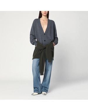 Stella McCartney Dark Cardigan With Crossed Sleeves - Blue