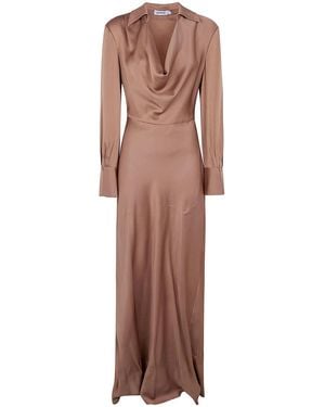 Jonathan Simkhai "Adelle" Long Sleeves Gown - Brown
