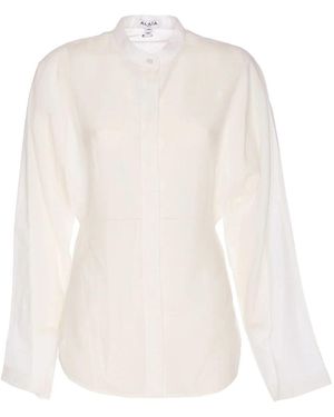 Alaïa Linen Blend Shirt - White