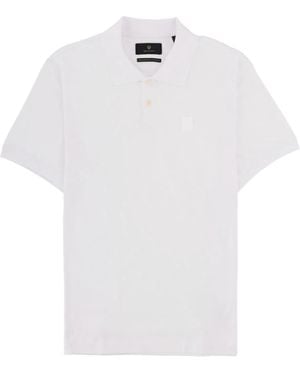 Belstaff Polo "Steel" Con Patch Logo - White