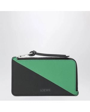 Loewe Flag Card Holder With Coin Pocket - Green