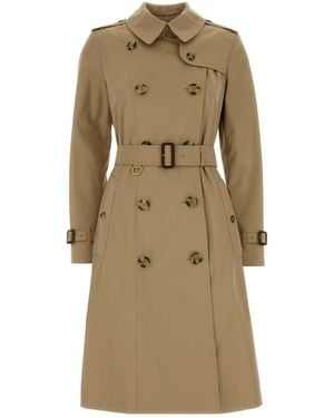 Burberry Double-Breasted Trench Coat - Natural