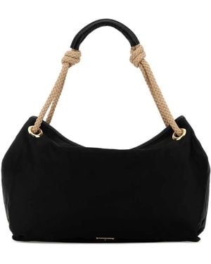 Prada Fabric Shopping Bag - Black