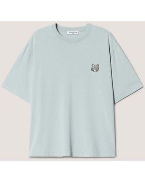 Maison Kitsuné Maison Kitsuné Fox Head Comfort Tee Shirt - Blue