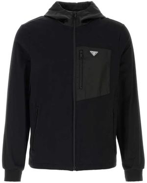 Prada Stretch Cotton Sweatshirt - Black