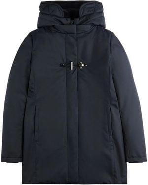 Fay Dark Nylon Hooded Jacket - Blue